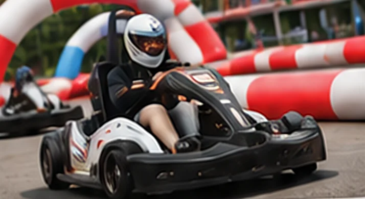 Electric go-kart racing